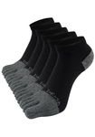 ZAKASA Five Toes Socks Men: 5 Finger Sock Men Cotton Athletic Trainer Running Ankle Socks Breathable Mini Crew Sports Low Cut Sock 5 Pairs Size 10-12 Black 5 Pairs