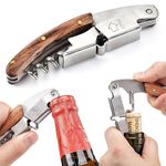 Hodaqe Wine Bottle Opener,Wine Corkscrew,Professional Stainless Steel Wine Beer Corkscrew,Wine Key for Servers Bartenders Sommeliers and Wine Hobbyists