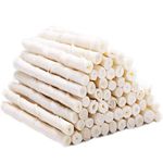 MON2SUN Dog Rawhide Twist Sticks Natural 5 Inch Thin Sticks Rawhide Chews Dog Treats for Puppy and Small Dogs 60 Count, 12.7oz
