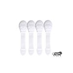 Kids Station Baby Safety Nylon Drawer Locks-Strong and Adhesive Child/Toddler/Infants Safety Locks for Drawers,Cabinets,Fridge and Cupboard-Baby Proofing Product - Made in India-Pack of 4 (White)