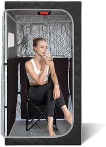 Smartmak Portable Full Size Infrared Sauna for Home| One Person Spa Tent| Personal Indoor Saunas with Separate Heating Foot Pad and Reinforced Chair for Relaxation(33.9" L*33.9" W*66.6" H Greyborder)