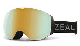 Zeal Optics Portal "Asian Fit" - Frameless Ski & Snowboard Goggles For Men & Women – Dark Night w/Optimum Alchemy Mirror Lens