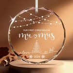 Frist Christmas Married Ornament 2024, Our First Christmas Together Ornament 2024 New Home Decor Hanging Mr & Mrs Outdoor Indoor New Home Ornament Stocking Stuffers