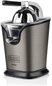 BLACK+DECKER BXCJ100E Juice & Citrus Juicers, 100 W, Plastic, 250 ml, Stainless Steel, Black
