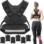 NASMODO Weighted Vests for Gym Body Weightlifting Vest with Adjustable Buckle for Workout, Fitness, Training Body Weight Vest for Men, Women (green) (Black, 4.5 Kgs)