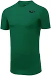 TCA Men's HyperFusion Compression Base Layer Top Short Sleeve Under Shirt - Cadmium Green, XX-Large