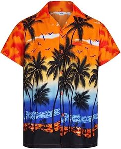 Camisa de Manga Corta para Hombre - Camisa Hawaiana - Camisa de Verano para Hombre Informal - Camisa de Playa Aloha para Vacaciones, Disfraces y Fiestas