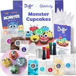 Baketivity x Duff Goldman Monster Cupcakes Kit - Kids Baking Kit - Cooking Kits for Kids with Premeasured Ingredients, Decorating Supplies, STEM Activities - Kids Baking Sets for Girls, Boys Ages 6-12