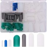 Taukealugs 110 Piece High Temp Silicone Rubber Protective End Cap Kit - 3/32" to 3/4" for Powder Coating Custom Painting Anodizing