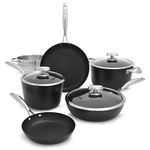 Scanpan PRO IQ 9 Piece Nonstick Cookware Set, Black