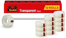 Scotch Transparent Tape, 3/4 in x 1000 in, 12 Boxes/Pack (600K12)