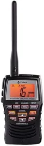 Cobra Marine Radio - MR HH150 FLT - 3 Watt, Floating, Long Range, Handheld, VHF Radio, NOAA, International, Waterproof, Submersible, Weather Alerts, LCD Screen, Belt Clip