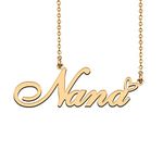 Customized Nameplate Necklace Charm Jewelry Mother Gifts for Mom Nana