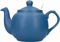 London Pottery Farmhouse Teapot with Infuser in Gift Box, Ceramic, Nordic Blue, 4 Cup (1.2 litre)
