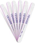 6Pcs Nail File,100/180 Grit Double Sided Nail Files, Professional Reusable Washable Emery Boards Manicure Tool for Precision Nail Shaping, Professional Salon Quality, Dual Grit Manicure and Pedicure Tool