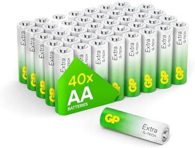 AA Batteries Pack of 40-1.5V / Mignon / LR06 / MN1500/ AM3 by GP Batteries AA Extra Alkaline Batteries Ideal for: Toys/Controllers/Torch/Mouse Suitable for Everyday use in a Variety of Devices