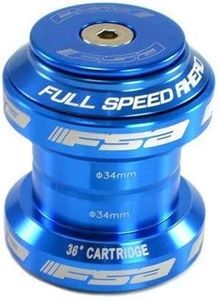 FSA Orbit MX 1-1/8Inches Threadless MTB Road Headset with Top Cap, Blue, NO.20, XTE1505