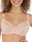 Freya Women's Starlight Underwire Balcony Side Support Bra Plunge, Rosewater, 32DD