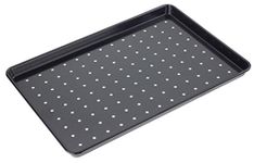 Tala Performance Crisper Baking Tray, Professional Gauge Carbon Steel with Eclipse Non-Stick Coating, 39 x 27 x 2 cm; Perfect for crispy chips or pizza bases, Black, Reg