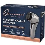 Electric Foot Callus Remover with Vacuum - Own Harmony Professional Pedicure Tools Kit for Powerful Pedi Feet Care Vac, Electronic Foot File CR2100, Best for Hard, Dry, Cracked, Dead Skin (3 Rollers)