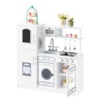 WOLTU Wooden Play Kitchen for Kids, Pretend Cooking Toy Set with Oven, Stove, Fridge, Microwave and Sink, Role Play Kitchen for Children