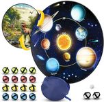 NATIONAL GEOGRAPHIC Glow in The Dark Kids Dartboard Game - Dart Ball Game Set with Lightweight 28" Reversible Dartboard and Sticky, Glow in The Dark Balls in 4 Colors, Indoor Games for Kids