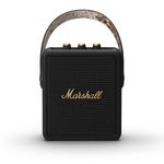 Marshall Stockwell II Portable Bluetooth Speaker with 20+ Hours of Portable Playtime, (360° Sound), Water-Resistant (IPX4) – Black & Brass.