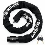 Sportneer Bike Lock Anti-Theft Bicycle Chain Lock Heavy Duty 0.32inch/8mm Thicker Motocycle Lock High Security with 2 Keys for Bike, Scooter, Moto, Door, Gate Fence