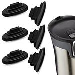 6Pcs Rubber Lid Stopper Compatible with Contigo West Loop Autoseal Travel Coffee Cup, Replacement Stopper Seal Part for Contigo West Loop Coffee Mug, Replacement Parts for Contigo Water Bottle(Black)