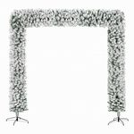 Neo 2.4m Christmas Flocked Doorway Arch Tree Garland Door Wall Pine Tips Bushy Xmas Outdoor Indoor Home Décor (Double)