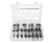 135 Pcs 21 kinds of Woodruff Key Assortment Kit,Half Moon Flywheel Pulley Crank Way Key Hardware Assortment Kit,with box for Multiple Purpose good durability