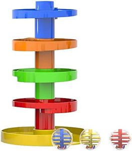 Single Ball Drop Toy for Kids - Spinning Swirl Ball Ramp Activity Play Toy Safe for 9 Months and up.