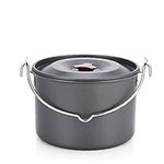 Camping Hanging Pot Cookware Picnic Campfire Large Lightweight Aluminum for 5-6 People Travel Hiking Outdoor