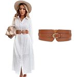 XIAOWU Women Stretchy Wide Waist Belt for Dresses Elastic Belt for Women Cinch Belt