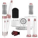 MIEARA 5 in 1 Hot Air Styler, Hair Dryer Brush, Negative Ionic High-Speed Hair Styler, Hot Air Brush for Volumizing, Drying and Rotating (Rosy Pink)