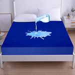 GADDA CO 100% Waterproof Premium Cotton Mattress Protector | Breathable and Hypoallergenic Ultra Soft Fitted Bed Protector 78"x72" - King, 6.5x6 feet Royal Blue