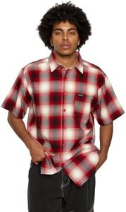 G-Style USA Western Casual Plaid Short Sleeve Button Up Shirt SS30 - Red - 4X-Large