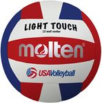 Molten MS240-3 Light Touch Volleyball, Red/White/Blue