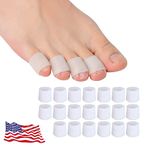 Gel Toe Protectors, Open Toe Sleeves Toe Tubes Toe caps (20 PCS), New Material, Great for Bunion Blisters, Corns, Hammer Toes, Toenails Loss, Friction Pain Relief and More. (for Pinky Toes)