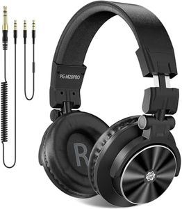 Ortizan Wired Over Ear Headphones - Studio Headphones - Professional 40khz Hi-Res Stereo - Recording DJ Headphone Audio Monitors- 1/4 To 3.5mm Audio Jack for Recording/Mixing/Podcast/Guitar/Piano