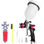 ROIIKETU Paint Sprayer - HVLP Spray Paint Gun - Professional Automotive Spray Gun Kit 600CC Plastic Cup Paint Sprayer Airbrush Painting Tool Kit with 1.3 mm Nozzle for Cars, Home & Shop