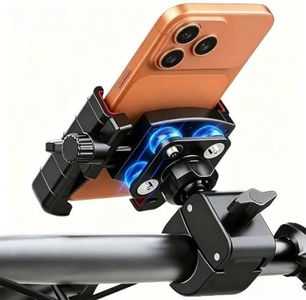 LZECJ Upgraded Anti-Vibration Motorcycle Phone Mount, Quick Lock Shockproof Bike Phone Holder for Handlebar, Compatible with iPhone and All Android Phones, for Electric Scooter and E-Bike