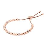 Michael Kors Stainless Steel and Pavé Crystal Beaded Bracelet for Women, Color: Rose Gold (Model: MKJ5220791)