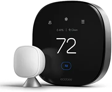 ecobee Smart Thermostat Premium with Smart Sensor and Air Quality Monitor - Programmable Wifi Thermostat - Works with Siri, Alexa, Google Assistant