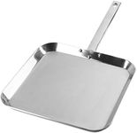 Chef's Secret T304 Stainless-Steel 11-Inch Square Griddle, Ideal for Grilling