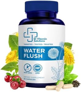 DR VITAMIN SOLUTIONS Diuretic Water Pills - Water Flush - Debloating for Women and Men, Relief from Swelling, Water Retention - Green Tea, Dandelion Leaf and Cranberry Powder Detox