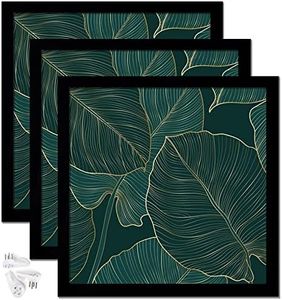 keibiubu Black 24x24 Picture Frame Set of 3, High Transparent Picture Frames for 24 x 24 Square Poster Photo Poster Certificate Canvas Collage Wall Gallery Desktop Horizontal Vertical 24 By 24