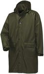 Helly Hansen Workwear Impertech Guide Long Fishing and Rain Coat, Green Brown, M