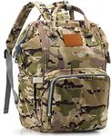 Diaper Bag Backpack for Men Dad, Waterproof Large Canvas Camo Nappy Bags, Baby Care Bag (Camo)