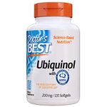 Doctor's Best Ubiquinol Featuring Keneka's QH 200 Mg 120 Softgels